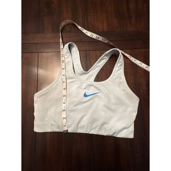 Nike Dri-Fit Womens Sports Bra Size L Light Blue Unpadded - Picture 7 of 7